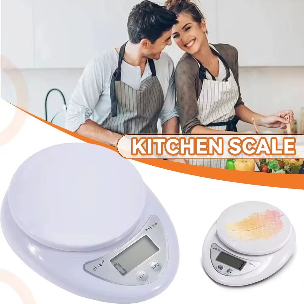 Compact Digital Kitchen Scale – 5 kg / 1 g