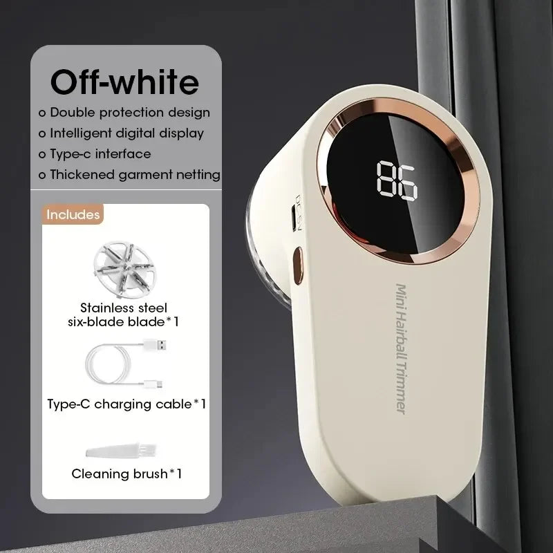 Rechargeable Fabric Shaver with LED Display