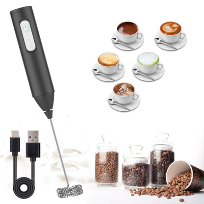 Rechargeable Milk Frother – 3-Speed Handheld Whisk