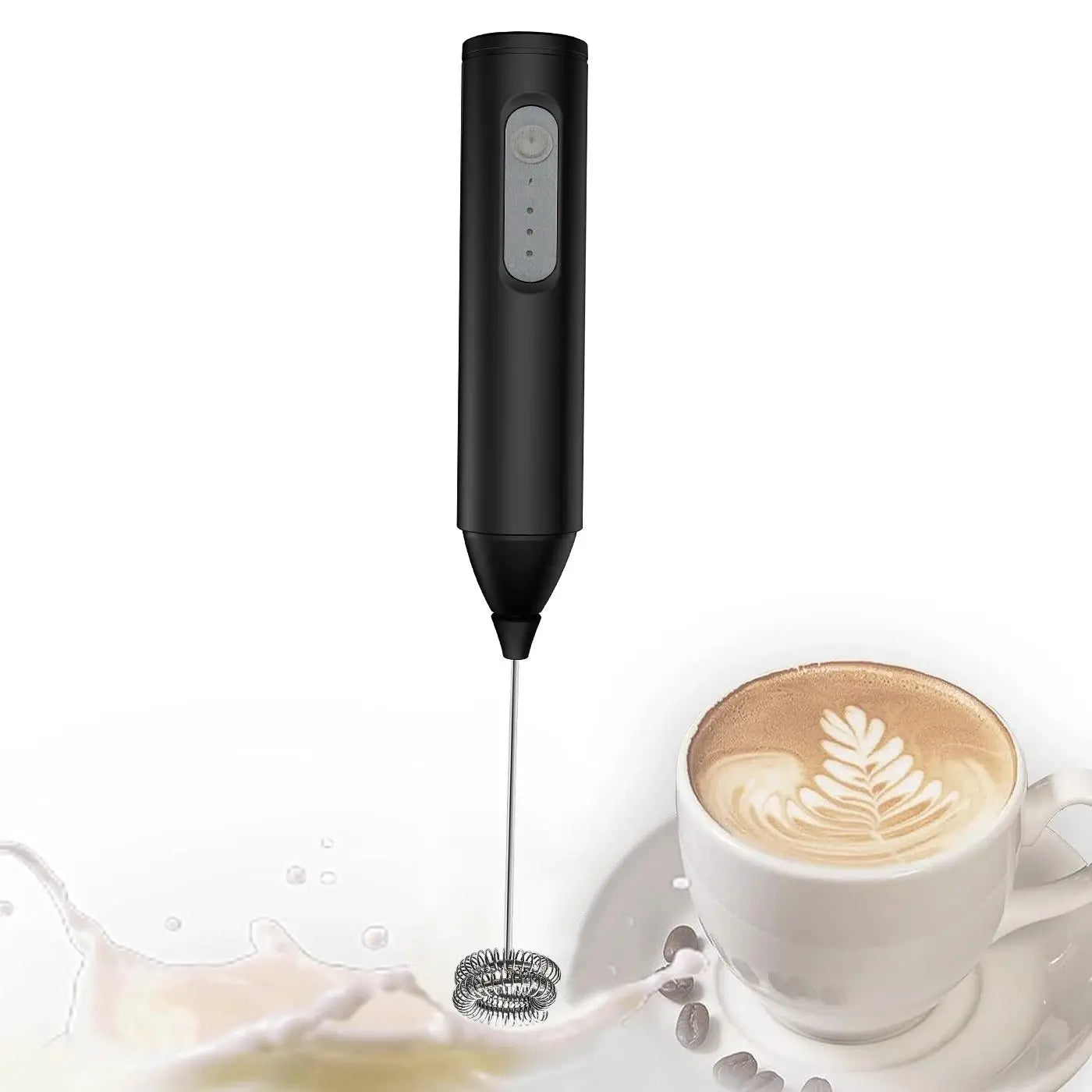 Rechargeable Milk Frother – 3-Speed Handheld Whisk
